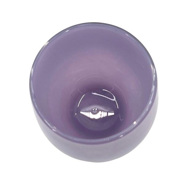 Glassy baby Grammy lilac purple hand blown votive candle - Picture 3 of 6